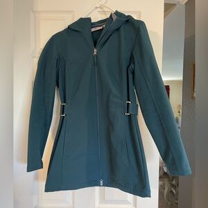 Freetech jacket Women Waterproof XS Teal Blue Coat rain / Winter